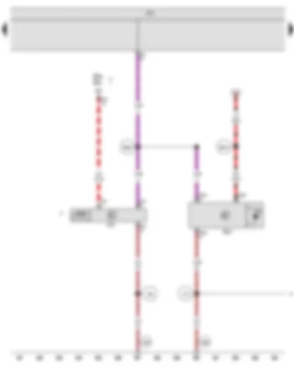 Wiring Diagram  VW PASSAT 2010 - Rain and light sensor - Wiper motor control unit - Windscreen wiper motor