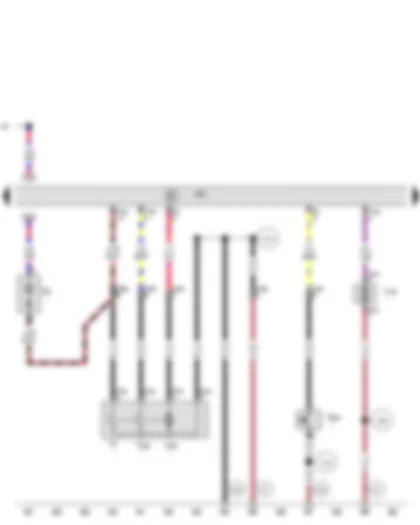 Wiring Diagram  VW PASSAT 2010 - Rear lid handle release button - Luggage compartment light switch - Rear lid lock unit - Convenience system central control unit - Tank filler flap locking motor - Rear lid electric opener motor - Luggage compartment light