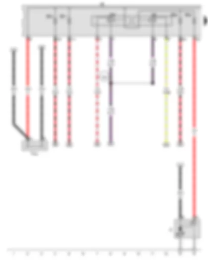 Wiring Diagram  VW PASSAT 2016 - Starter - Starter relay 1 - Starter relay 2 - Fuse holder B - Jump start connection