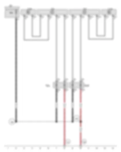 Wiring Diagram  VW PASSAT 2016 - Control unit for iPad - Control unit 2 for iPad - Fuse holder H - Video socket - Video socket 2