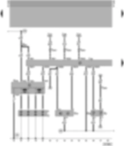 Wiring Diagram  VW PASSAT 1999 - Simos control unit - ignition system - coolant temperature sender - Hall sender