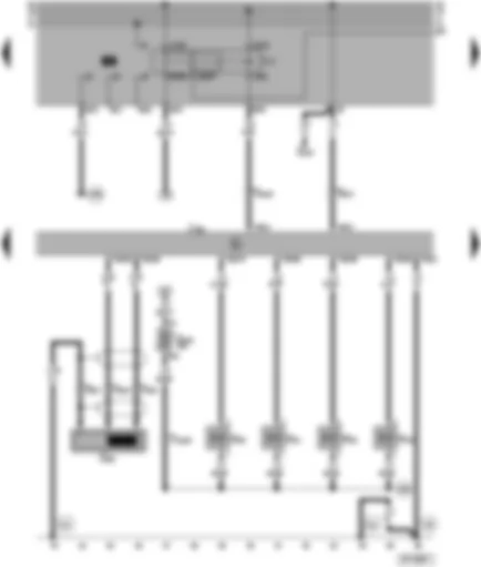 Wiring Diagram  VW PASSAT 1997 - Simos control unit - engine speed sender - injectors