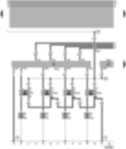 Wiring Diagram  VW PASSAT 1997 - Motronic control unit - ignition system