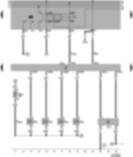 Wiring Diagram  VW PASSAT 1997 - Motronic control injectors - fuel pump relay - air mass meter