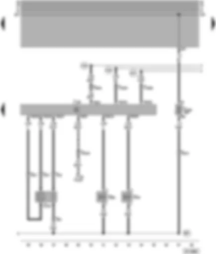 Wiring Diagram  VW PASSAT 1997 - Motronic control unit - charge pressure control solenoid valve - Lambda probe - activated charcoal filter system solenoid valve