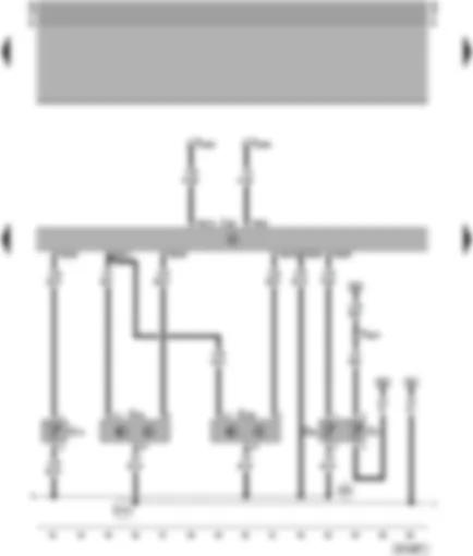 Wiring Diagram  VW PASSAT 1999 - Motronic control unit - Hall sender - coolant temperature sender - intake manifold temperature sender