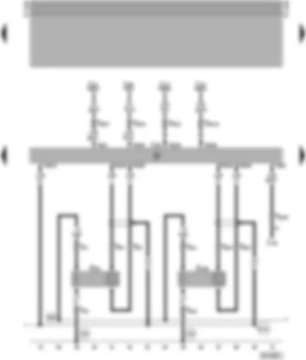 Wiring Diagram  VW PASSAT 1999 - Motronic control unit - Lambda probes