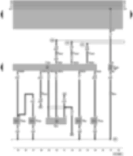Wiring Diagram  VW PASSAT 1998 - Motronic control unit - camshaft adjustment valve - air mass meter - activated charcoal filter system solenoid valve