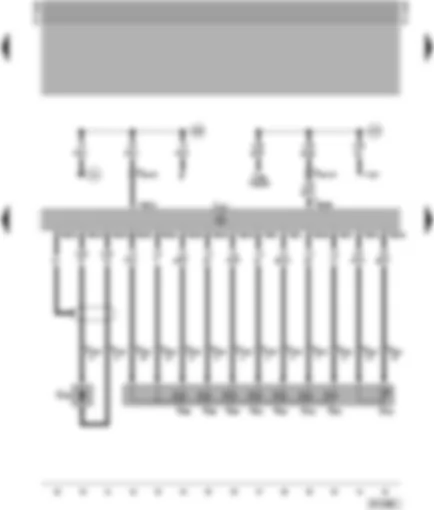 Wiring Diagram  VW PASSAT 1999 - Automatic gearbox control unit - solenoid valves - road speed sender