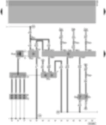 Wiring Diagram  VW PASSAT 1997 - Motronic control unit - ignition system - coolant temperature sender - Hall sender