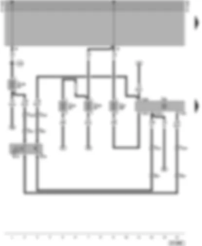 Wiring Diagram  VW PASSAT 1998 - Alarm system I control unit - alarm system switch - two-way radio button