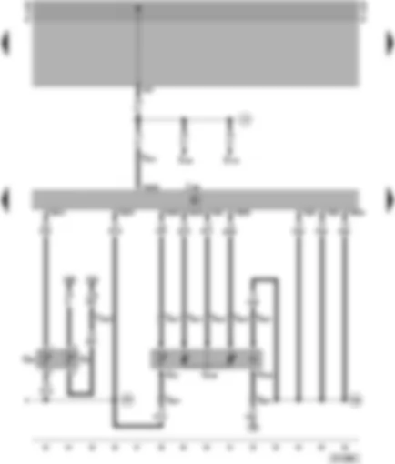 Wiring Diagram  VW PASSAT 1999 - Diesel direct injection system control unit - coolant temperature sender - quantity adjuster - modulating piston movement sender - fuel temperature sender