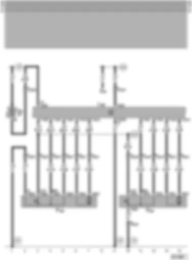 Wiring Diagram  VW PASSAT 1998 - Convenience electrics central control unit - central locking for rear doors
