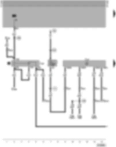 Wiring Diagram  VW PASSAT 1998 - Automatic gearbox control unit - starter inhibitor relay