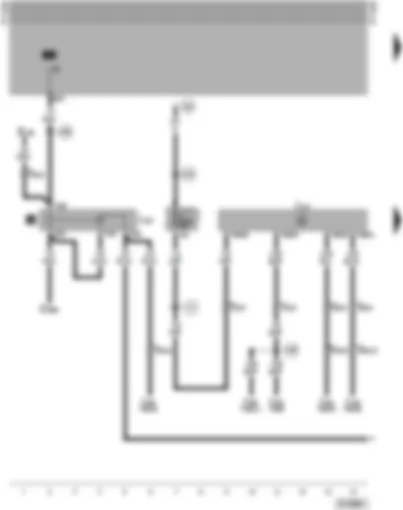 Wiring Diagram  VW PASSAT 1998 - Automatic gearbox control unit - starter inhibitor relay