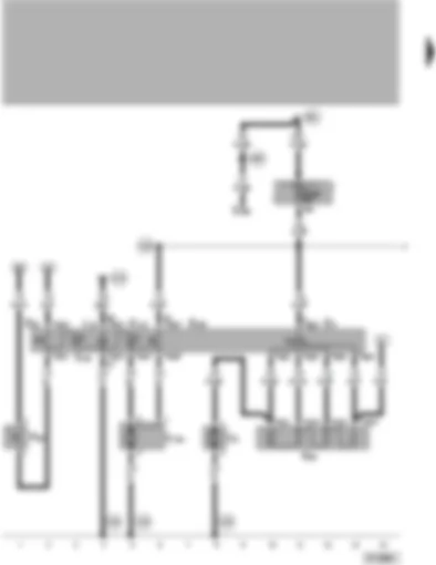 Wiring Diagram  VW PASSAT 1997 - Fresh air blower - air conditioner switch - ambient temperature switch - fresh/recirculating air change-over