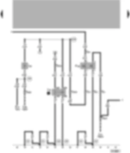 Wiring Diagram  VW PASSAT 1998 - Blocking diode - air conditioner pressure switch - radiator fan relay