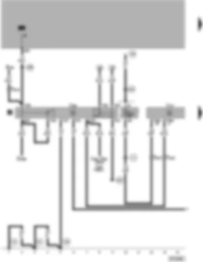 Wiring Diagram  VW PASSAT 1999 - Automatic gearbox control unit - relay for starter inhibitor and reversing lights