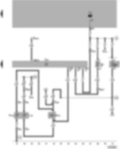 Wiring Diagram  VW PASSAT 1998 - Automatic gearbox control unit - selector lever lock solenoid - selector lever illumination