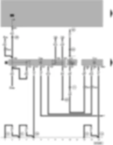 Wiring Diagram  VW PASSAT 1998 - Automatic gearbox control unit - relay for starter inhibitor and reversing lights
