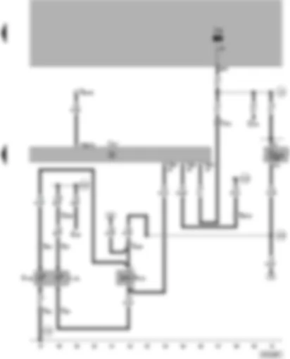 Wiring Diagram  VW PASSAT 1997 - Automatic gearbox control unit - selector lever lock solenoid - selector lever illumination
