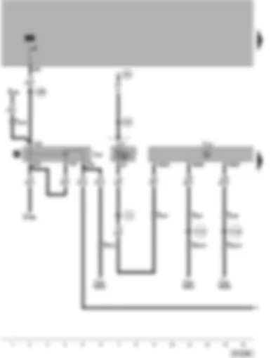 Wiring Diagram  VW PASSAT 1999 - Automatic gearbox control unit - starter inhibitor relay