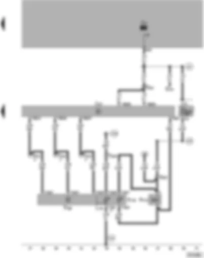 Wiring Diagram  VW PASSAT 1998 - Automatic gearbox control unit - selector lever lock solenoid - Tiptronic switch