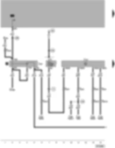 Wiring Diagram  VW PASSAT 1998 - Automatic gearbox control unit - starter inhibitor relay