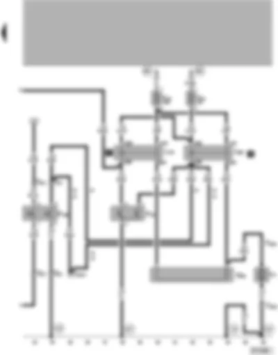 Wiring Diagram  VW PASSAT 1999 - Air conditioner pressure switch - radiator fan thermo switch - radiator fan relay - radiator fan