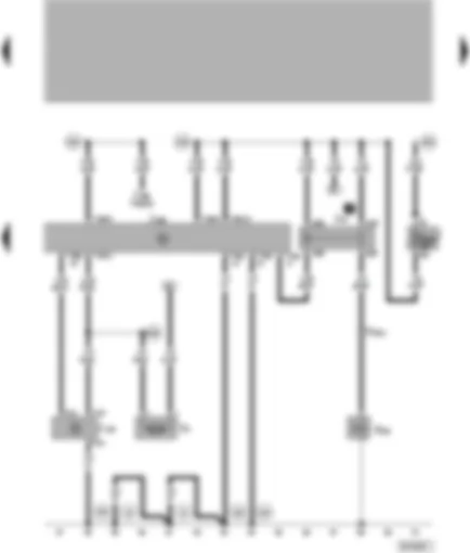 Wiring Diagram  VW PASSAT 1999 - Climatronic control unit - front fresh air blower - magnetic coupling relay - air conditioner magnetic coupling