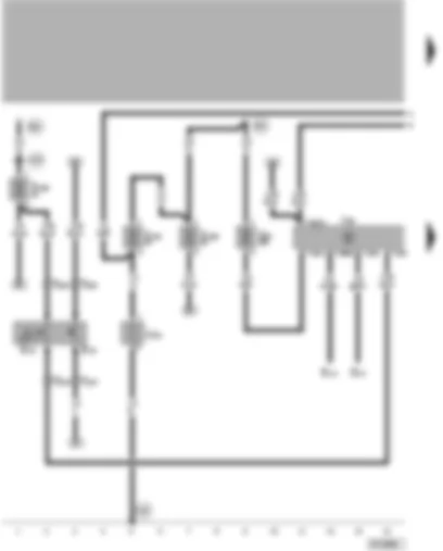 Wiring Diagram  VW PASSAT 2000 - Alarm system I control unit - alarm system switch - two-way radio button - socket