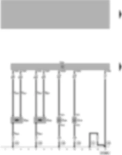 Wiring Diagram  VW PASSAT 1999 - Airbag control unit - side airbag igniter - side airbag crash sensors