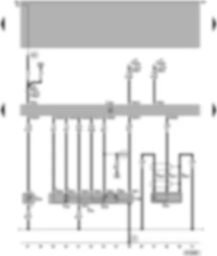 Wiring Diagram  VW PASSAT 1998 - Motronic control unit - knock sensor I - throttle valve control part - intake manifold temperature sender