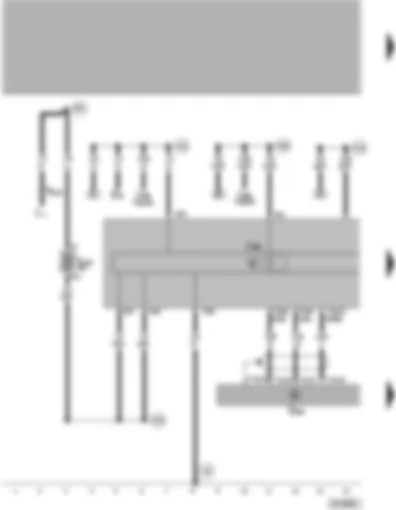 Wiring Diagram  VW PASSAT 1999 - Control unit with display for radio and navigation - telematic operating unit