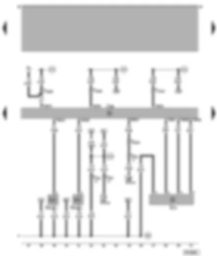 Wiring Diagram  VW PASSAT 1999 - Diesel direct injection system control unit - air mass meter - exhaust gas recirculation valve - charge pressure control solenoid valve