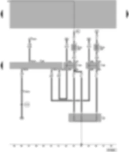 Wiring Diagram  VW PASSAT 1999 - Diesel direct injection system control unit - relay for coolant heater elements - coolant heater elements