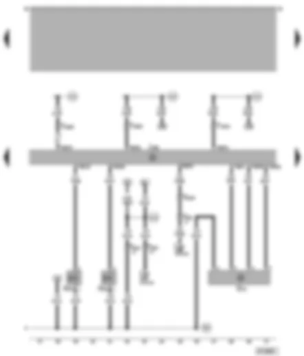 Wiring Diagram  VW PASSAT 1999 - Diesel direct injection system control unit - air mass meter - exhaust gas recirculation valve - charge pressure control solenoid valve