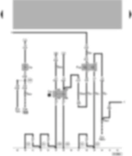 Wiring Diagram  VW PASSAT 1999 - Blocking diode - air conditioner system pressure switch - radiator fan relay