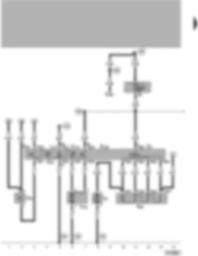 Wiring Diagram  VW PASSAT 1999 - Fresh air blower - air conditioner system switch - ambient temperature switch - fresh air / air recirculation change-over