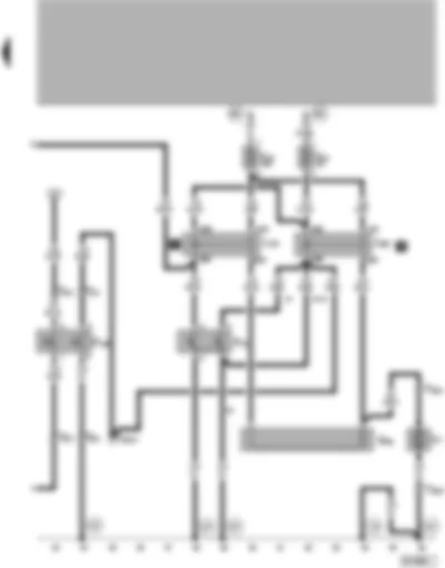 Wiring Diagram  VW PASSAT 1999 - Air conditioning system pressure switch - radiator fan thermo switch - radiator fan relay - radiator fan