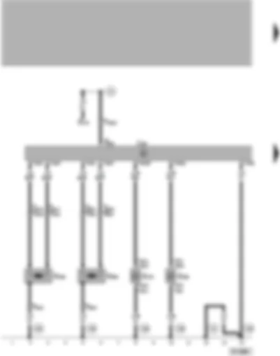 Wiring Diagram  VW PASSAT 1998 - Airbag control unit - side airbag igniter - side airbag crash sensors