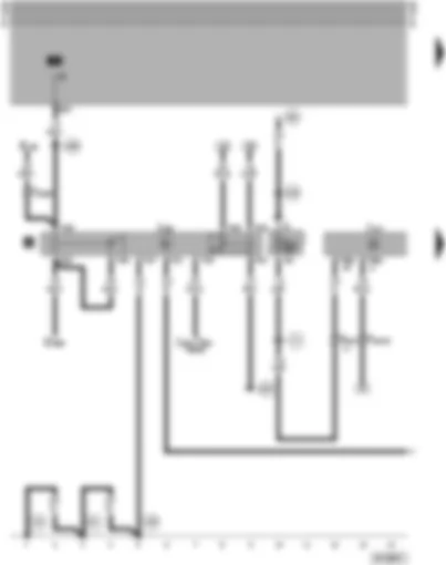 Wiring Diagram  VW PASSAT 1999 - Automatic gearbox control unit - relay for starter inhibitor and reversing lights