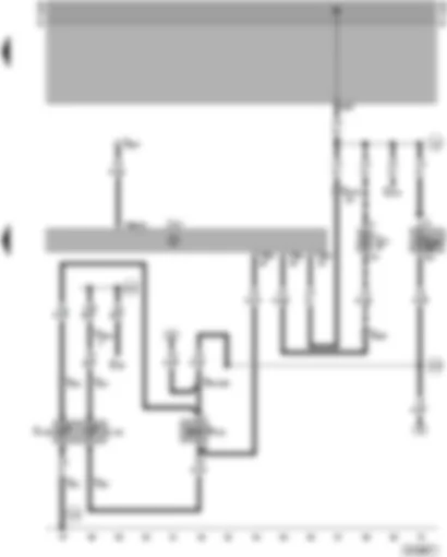 Wiring Diagram  VW PASSAT 1999 - Automatic gearbox control unit - selector lever lock solenoid - selector lever illumination