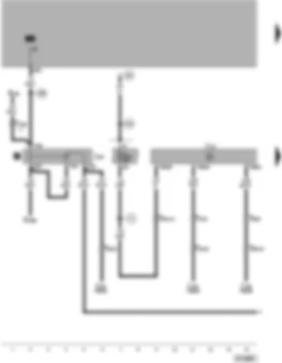 Wiring Diagram  VW PASSAT 1999 - Automatic gearbox control unit - starter inhibitor relay