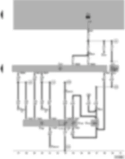 Wiring Diagram  VW PASSAT 1999 - Automatic gearbox control unit - selector lever lock solenoid - Tiptronic switch