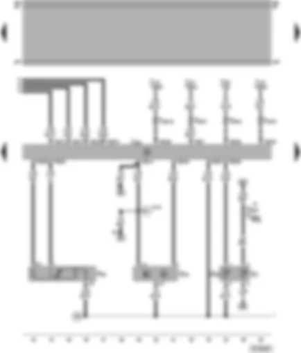 Wiring Diagram  VW PASSAT 1999 - Motronic control unit - altitude sender - Hall sender - coolant temperature sender