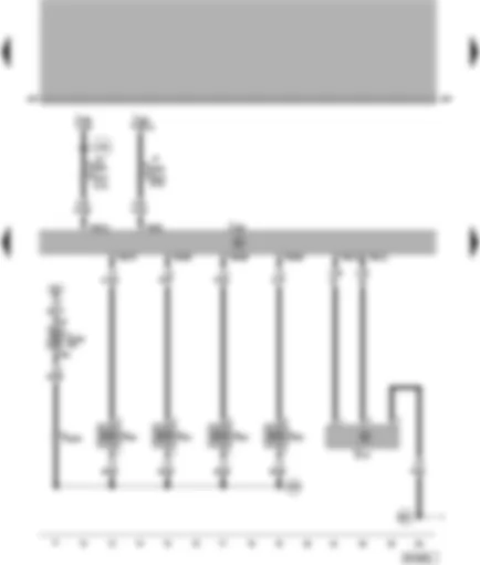 Wiring Diagram  VW PASSAT 1999 - Motronic control unit - injectors - air mass meter