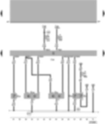 Wiring Diagram  VW PASSAT 2000 - Motronic control unit - intake air temperature sender - Hall sender - coolant temperature sender