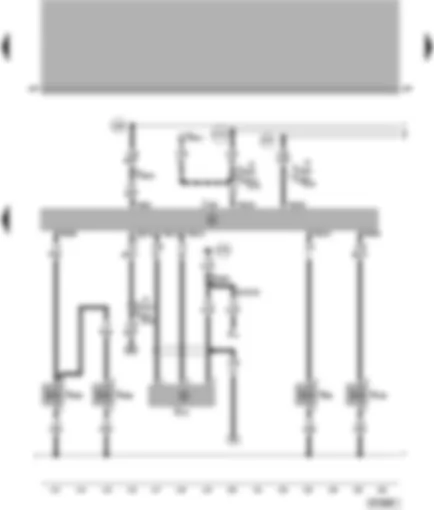 Wiring Diagram  VW PASSAT 1998 - Motronic control unit - camshaft adjustment valve - air mass meter - activated charcoal filter system solenoid valve - intake manifold change-over valve