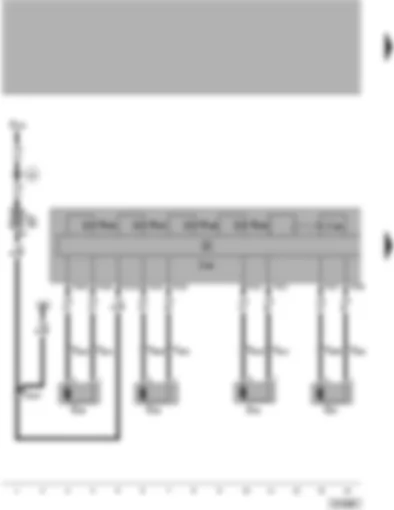 Wiring Diagram  VW PASSAT 1999 - Control unit for ABS with EDL and TCS - speed sensors